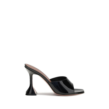 Amina Muaddi Patent Leather Lupita Sandals