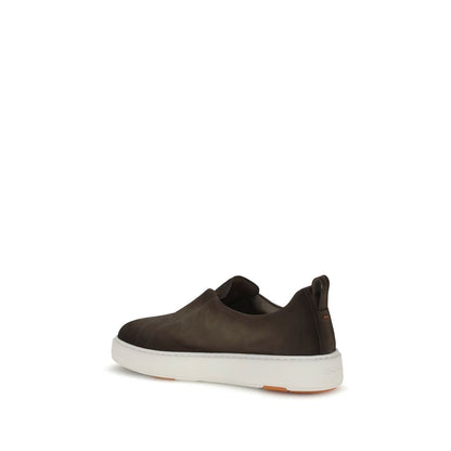 Santoni Slip-On Sneakers Leather - Orange Sole Edition