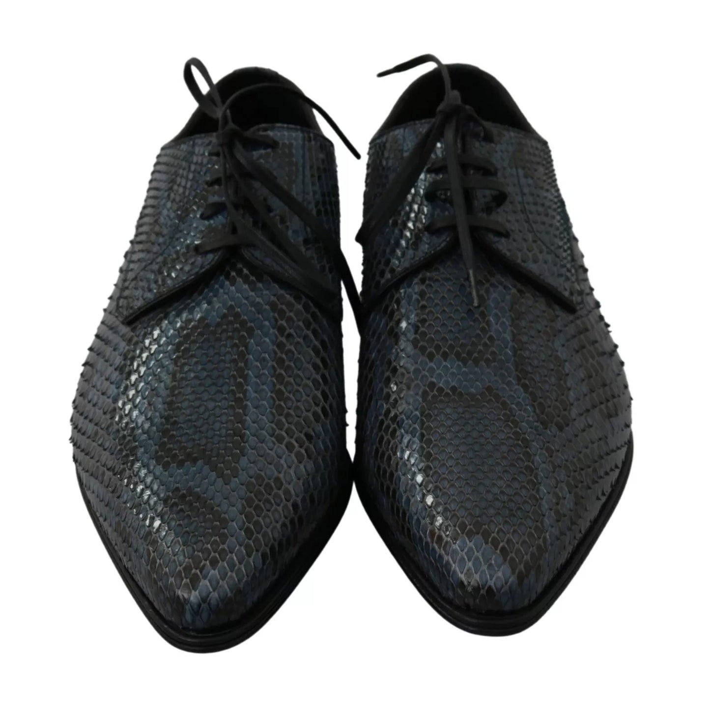 Dolce &amp; Gabbana Blue Python Leather Snakeskin Shoes