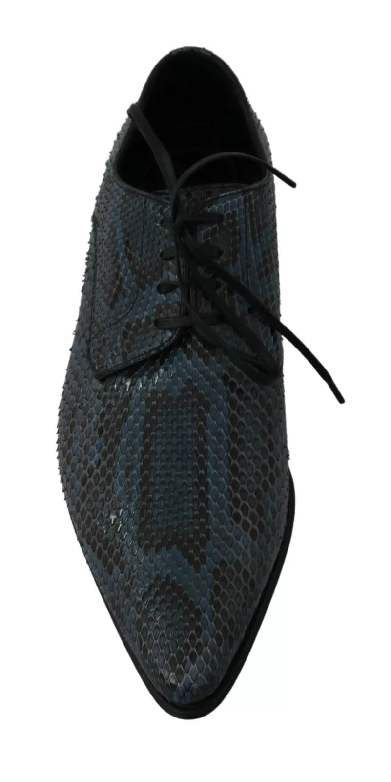 Dolce &amp; Gabbana Blue Python Leather Snakeskin Shoes