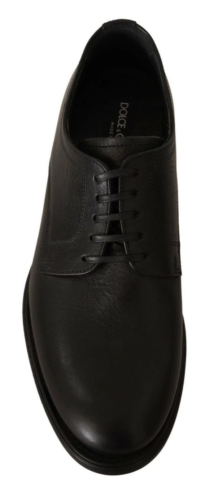 Dolce &amp; Gabbana Black Lace Up Leather Men Formal Derby Shoes
