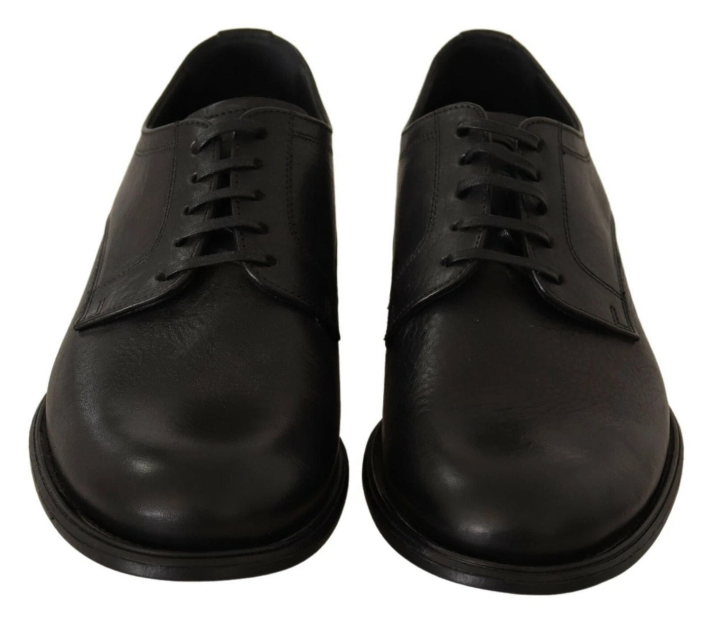 Dolce &amp; Gabbana Black Lace Up Leather Men Formal Derby Shoes