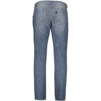 Costume National Blue Cotton Jeans &amp; Pant