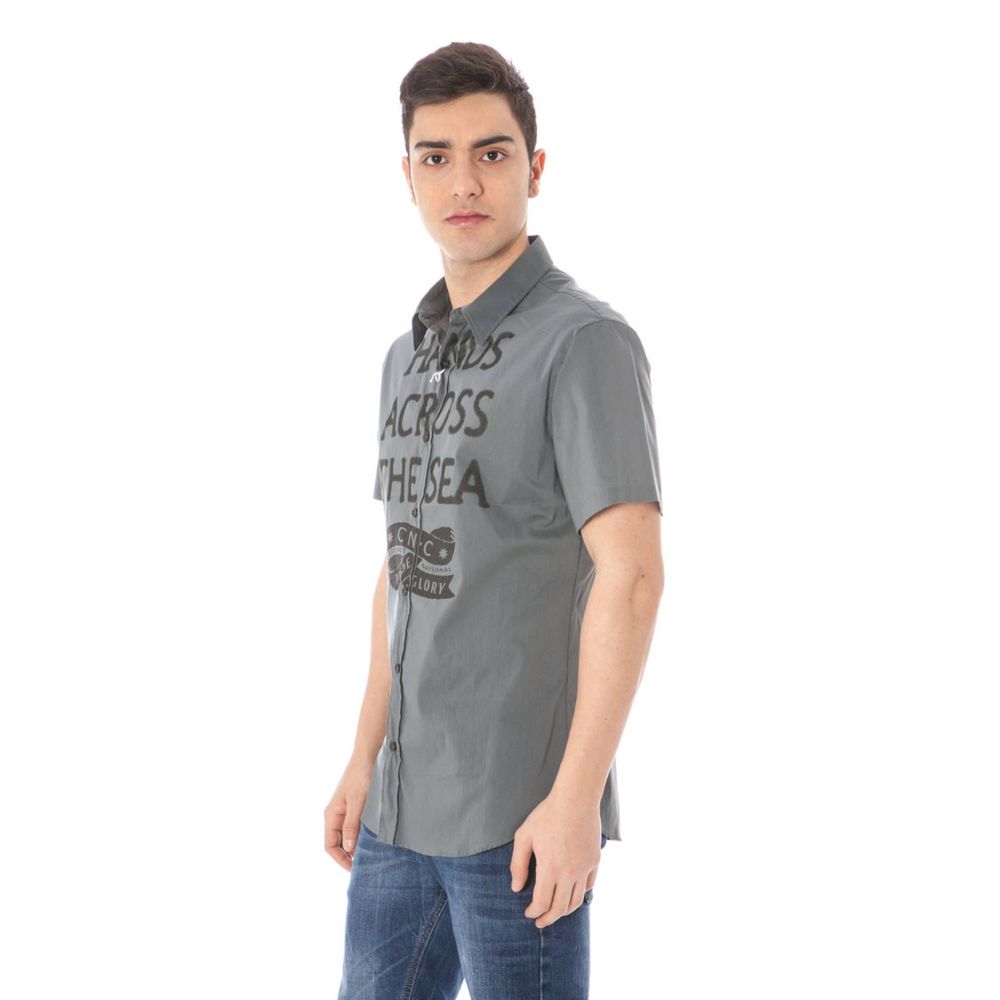 Costume National Gray Cotton Shirt by Costume National