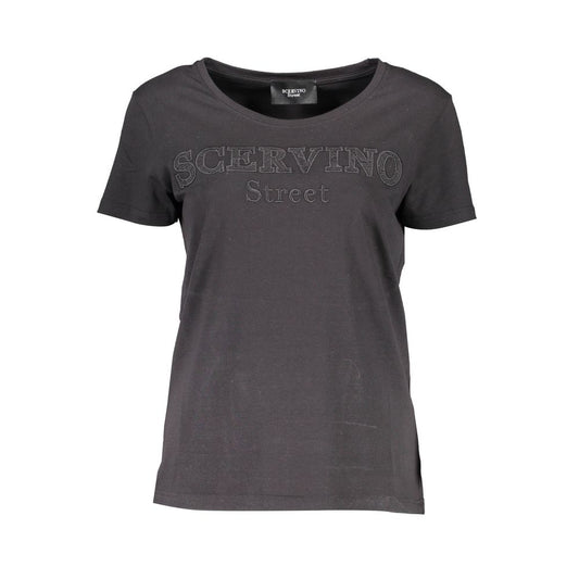 Scervino Street Black Cotton Tops &amp; T-Shirt