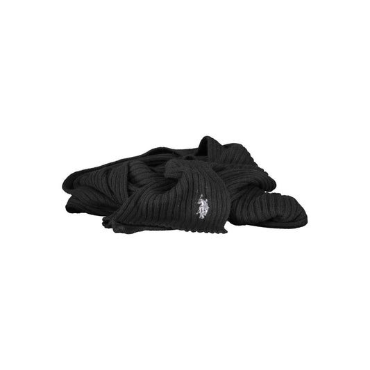 US POLO ASSN. Black Wool Scarf