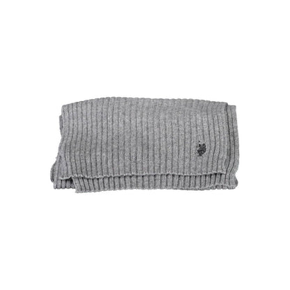 US POLO ASSN. Gray Wool Scarf
