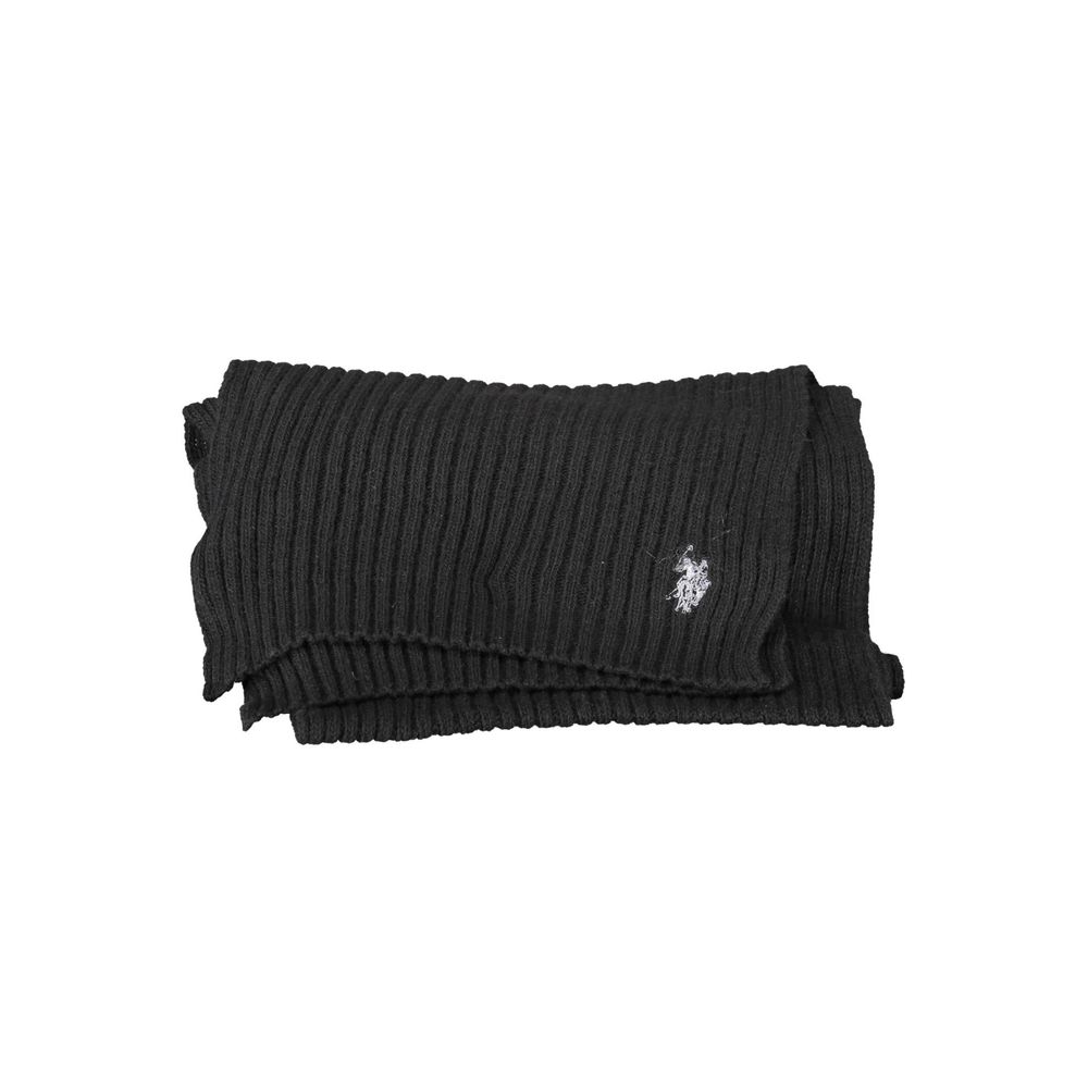 US POLO ASSN. Black Wool Scarf