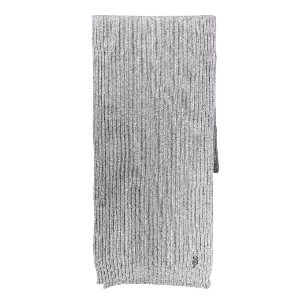 US POLO ASSN. Gray Wool Scarf