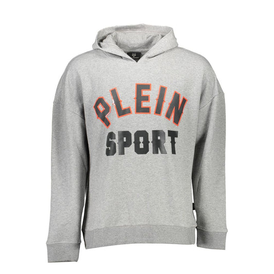 Plein Sport Gray Cotton Sweater by Plein Sport