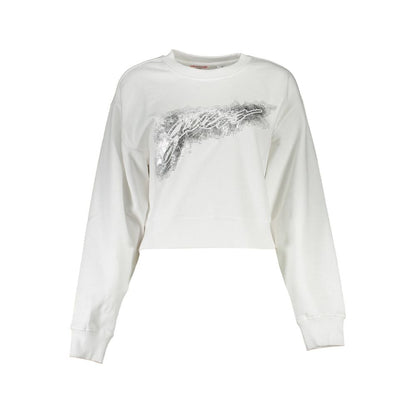 Guess Jeans White Cotton Sweater by Guess Jeans