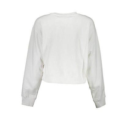 Guess Jeans White Cotton Sweater by Guess Jeans