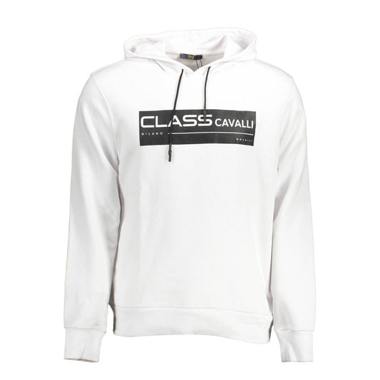 Cavalli Class White Cotton Sweater by Cavalli Class