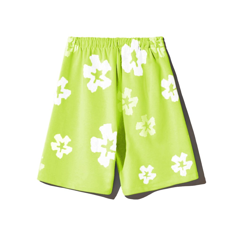 Comme Des Fuckdown Green Cotton Shorts