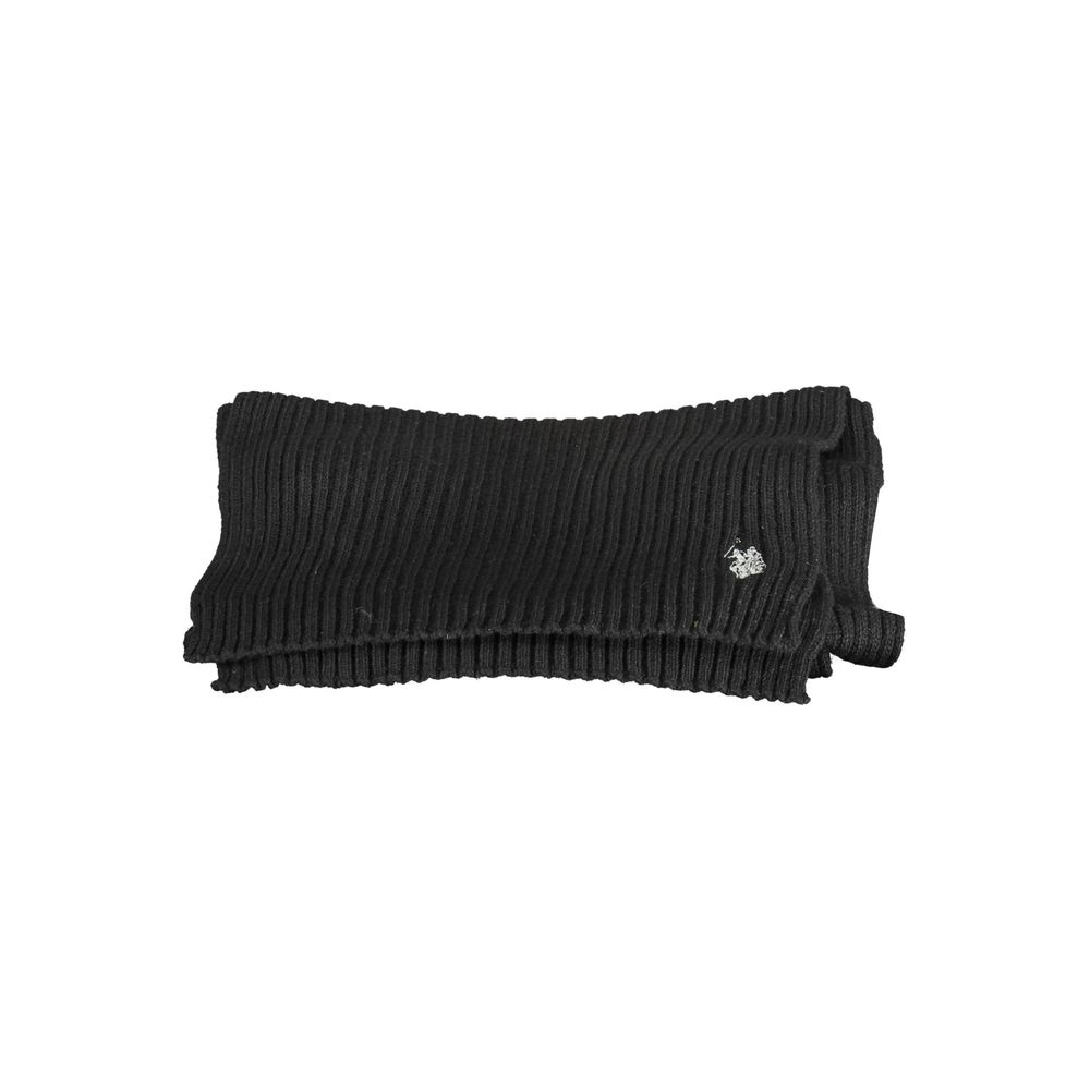US POLO ASSN. Black Wool Scarf