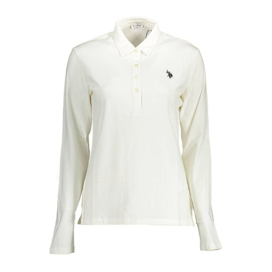US POLO ASSN. White Cotton Polo Shirt