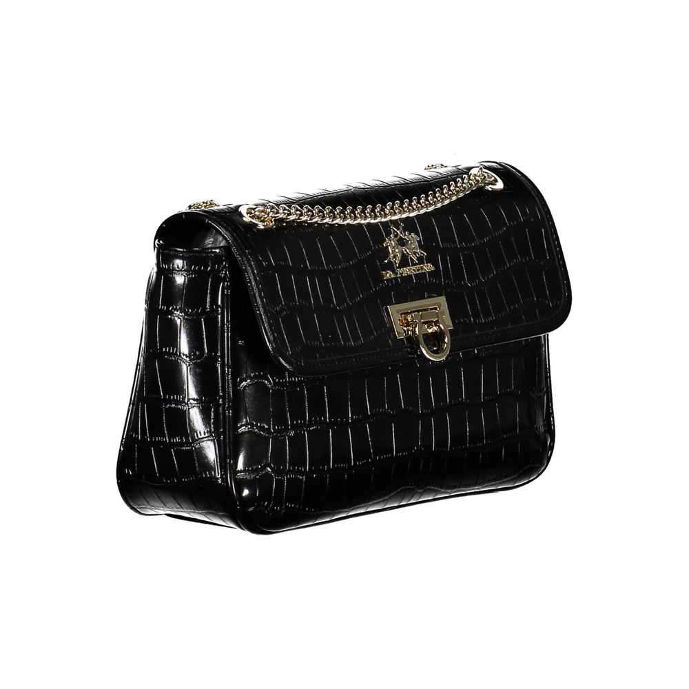 La Martina Black Polyethylene Handbag by La Martina