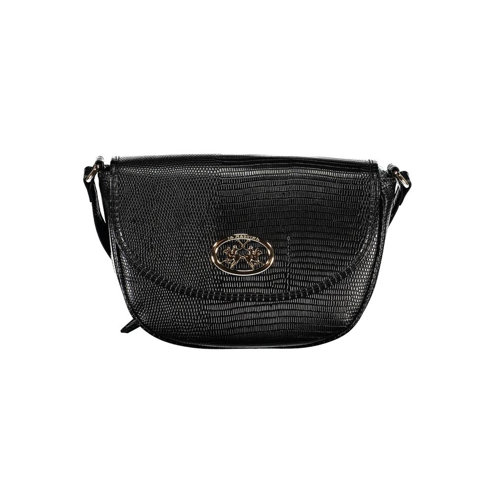 La Martina Black Polyethylene Handbag by La Martina