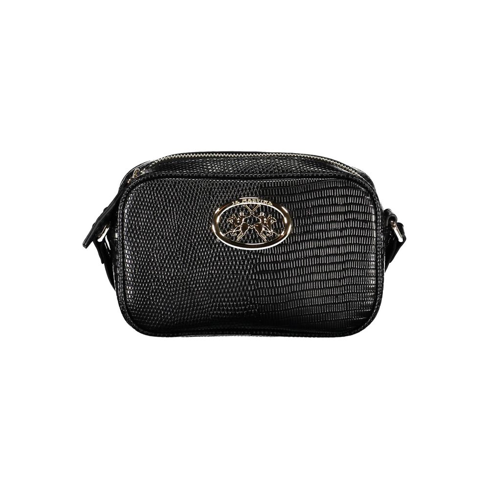 La Martina Black Polyethylene Handbag by La Martina