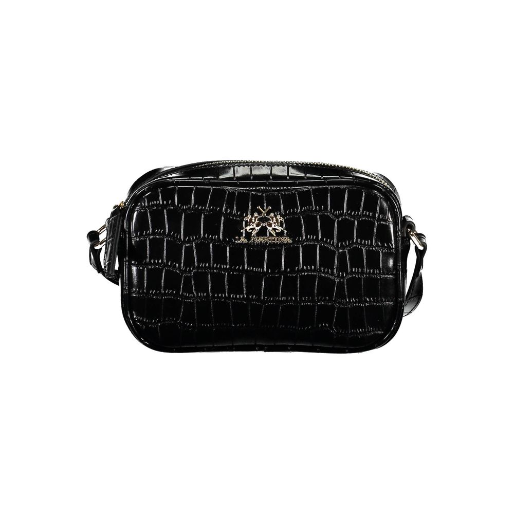 La Martina Black Polyethylene Handbag by La Martina