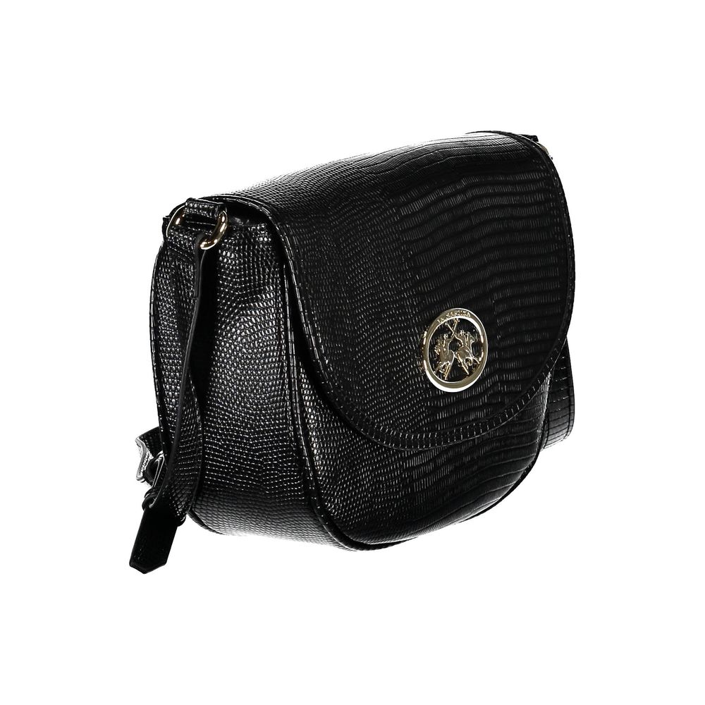 La Martina Black Polyethylene Handbag by La Martina