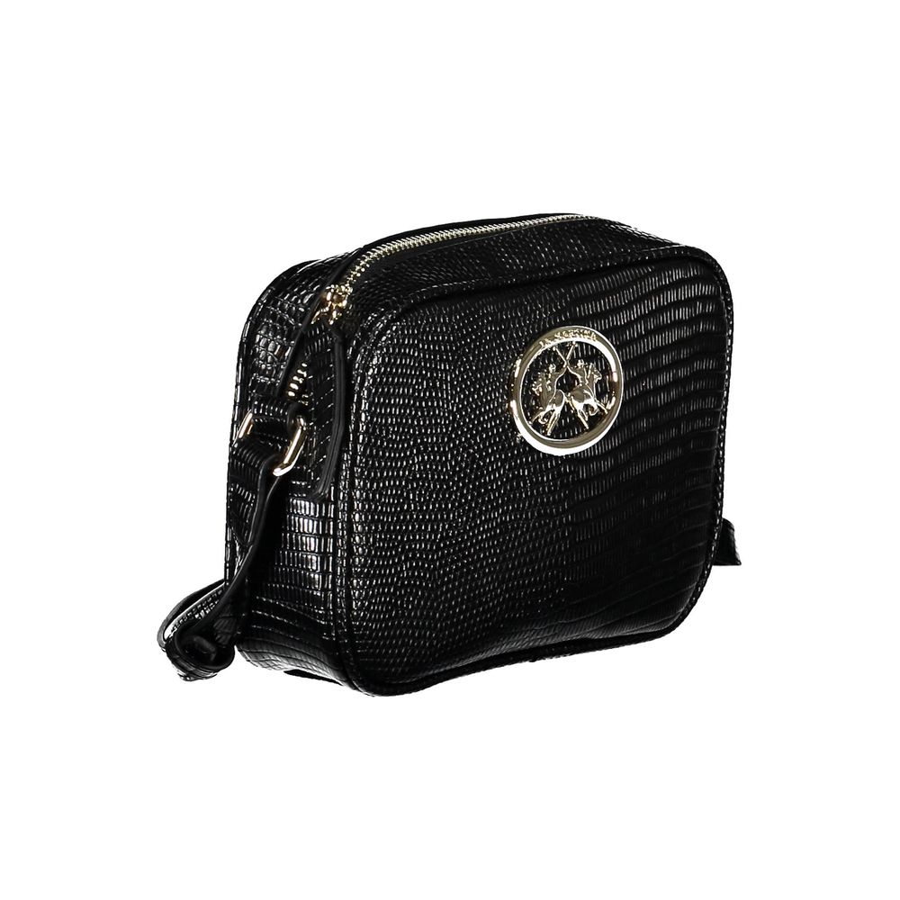 La Martina Black Polyethylene Handbag by La Martina