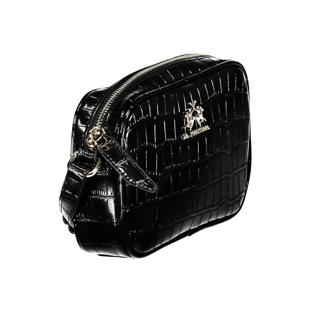 La Martina Black Polyethylene Handbag by La Martina