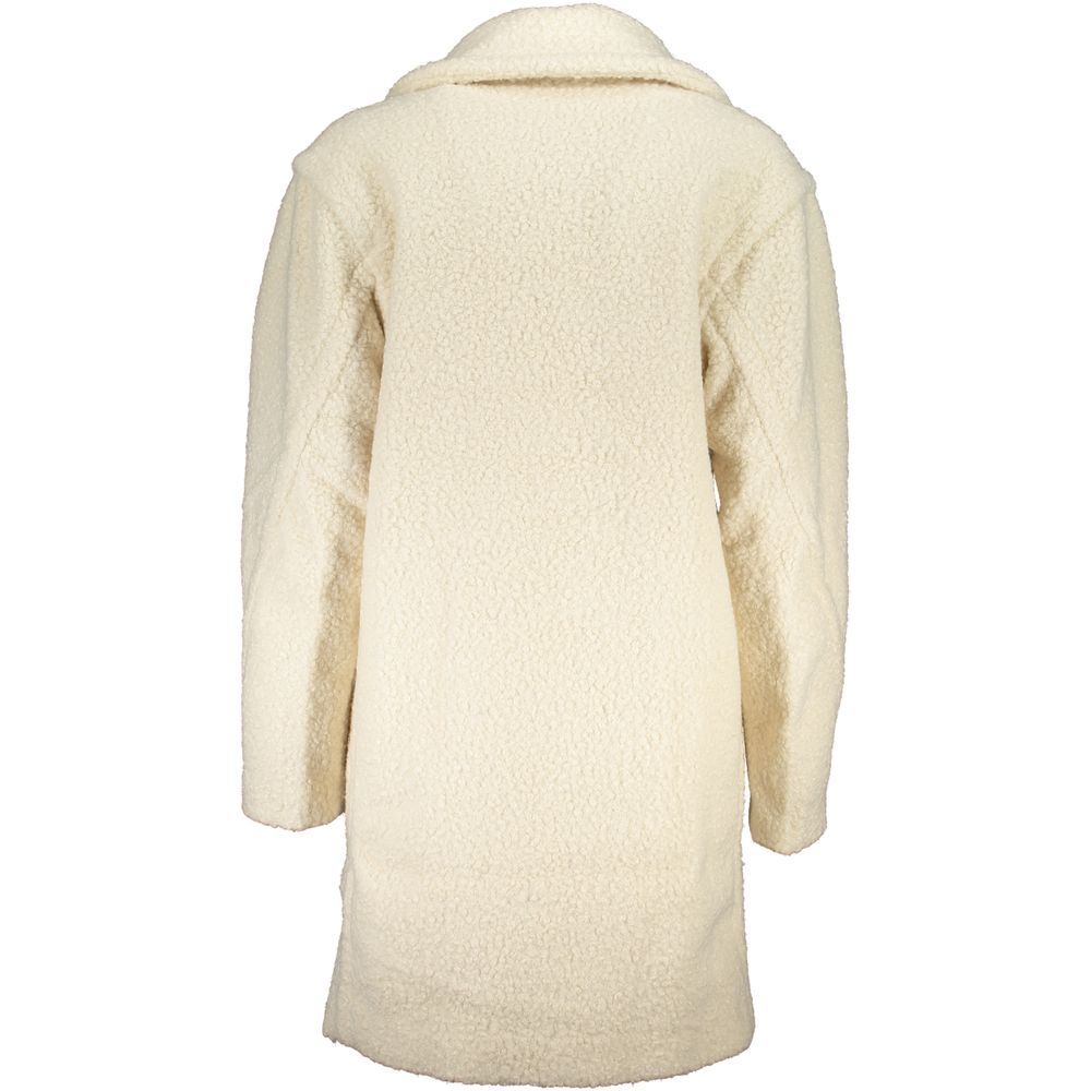 Desigual White Polyester Jackets &amp; Coat