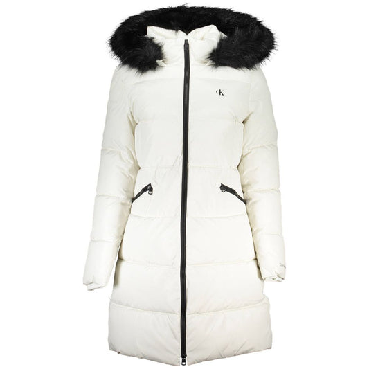 Calvin Klein White Polyester Jackets &amp; Coat