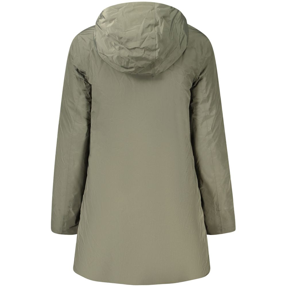 K-WAY Green Polyamide Jackets &amp; Coat