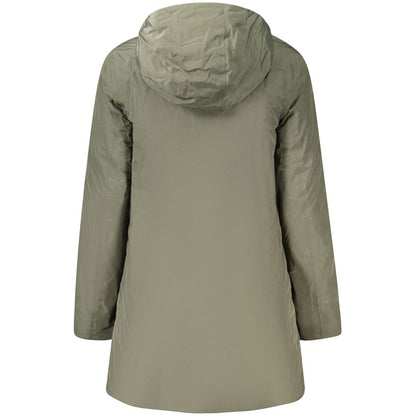 K-WAY Green Polyamide Jackets &amp; Coat