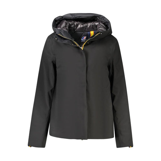 K-WAY Black Polyester Jackets &amp; Coat
