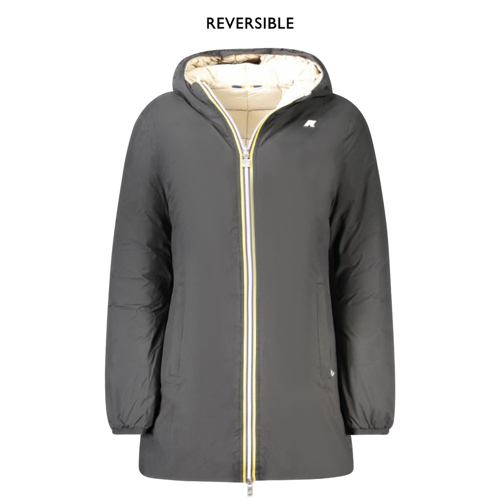 K-WAY Black Polyester Jackets &amp; Coat