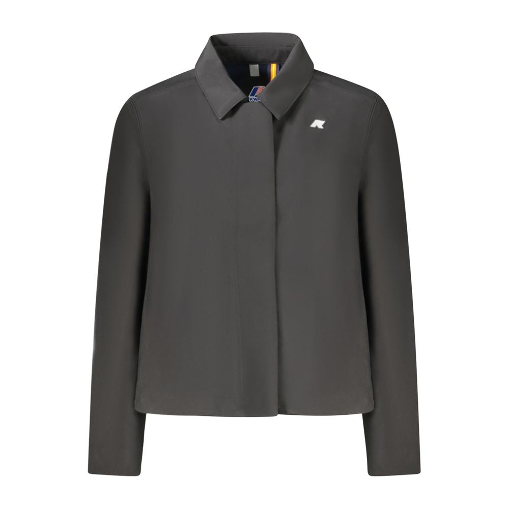 K-WAY Black Polyester Jackets &amp; Coat