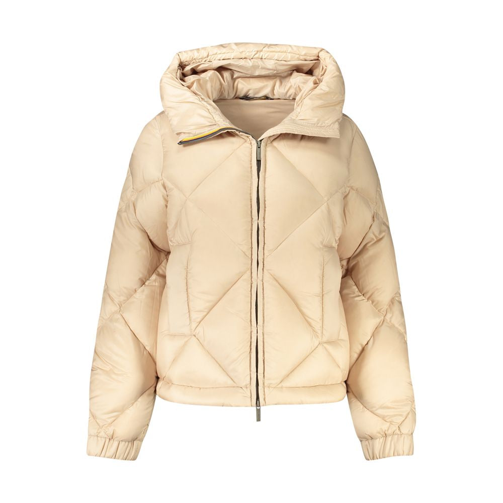 K-WAY Beige Polyester Jackets &amp; Coat