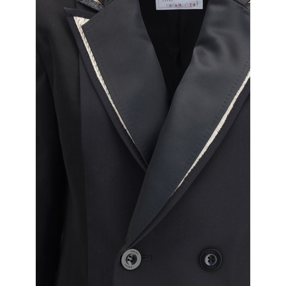 Sacai Double-breasted Blazer with double lapels