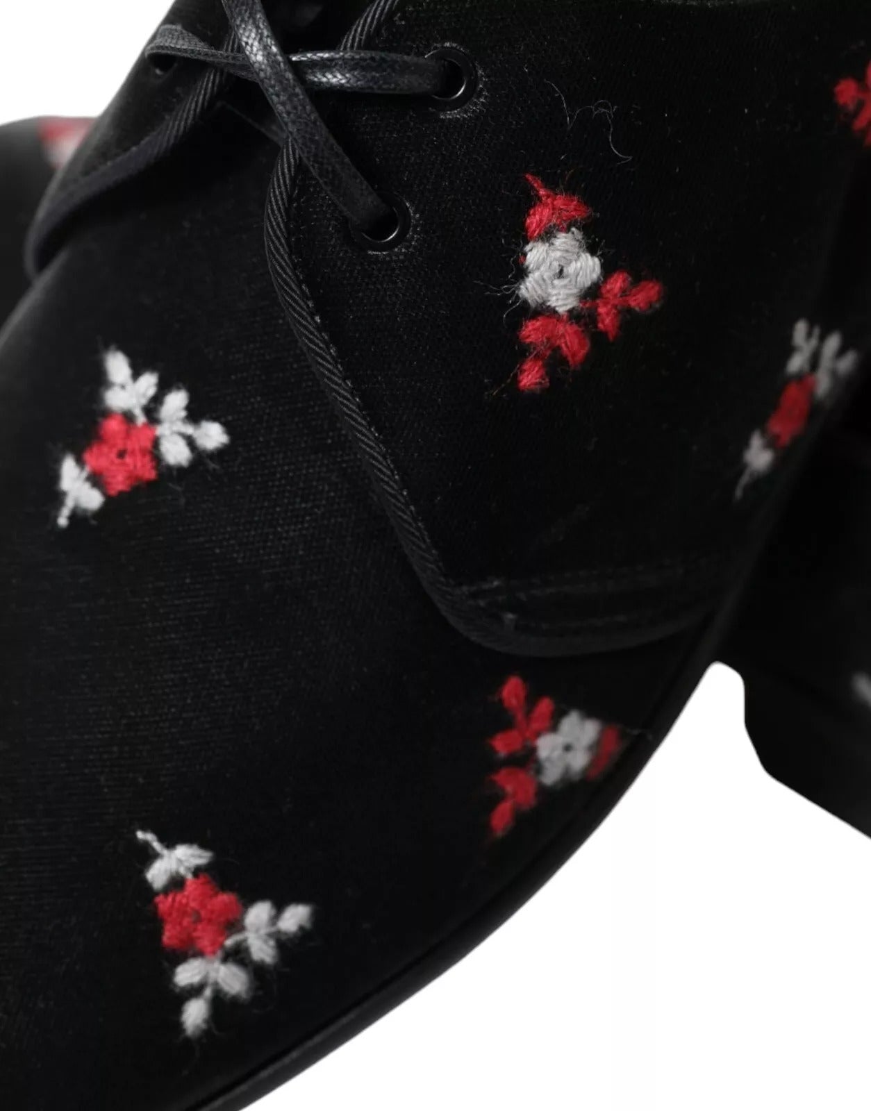 Dolce &amp; Gabbana Black Floral Velvet Formal Dress