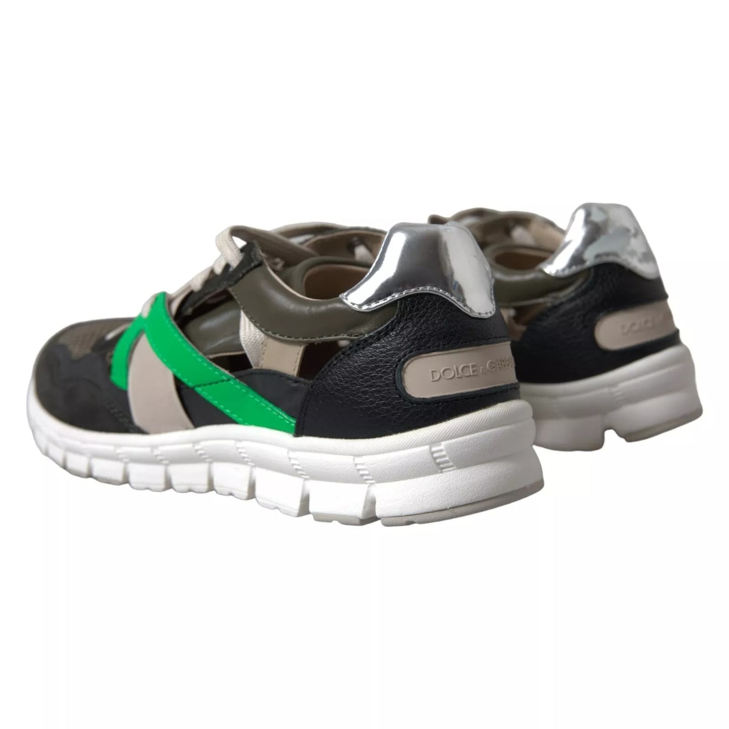 Dolce &amp; Gabbana Sneakers Multicolor Leather Suede Shoes