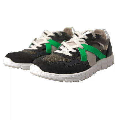 Dolce &amp; Gabbana Sneakers Multicolor Leather Suede Shoes