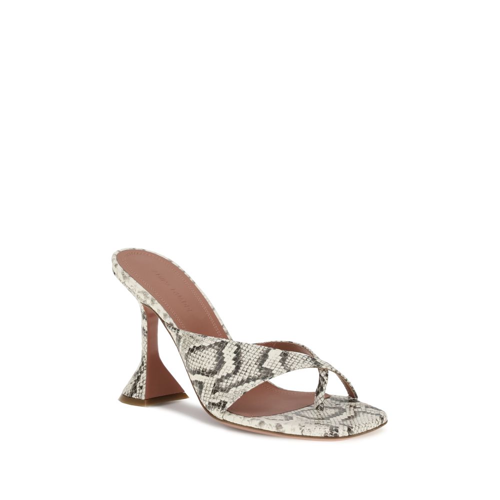 Amina Muaddi Python Patterned Shiona Sandals