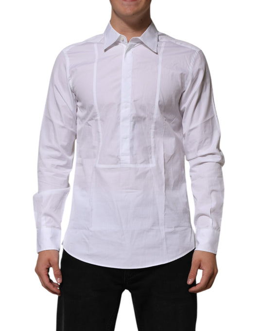 Dolce &amp; Gabbana White Poplin Cotton Formal Men Dress Shirt