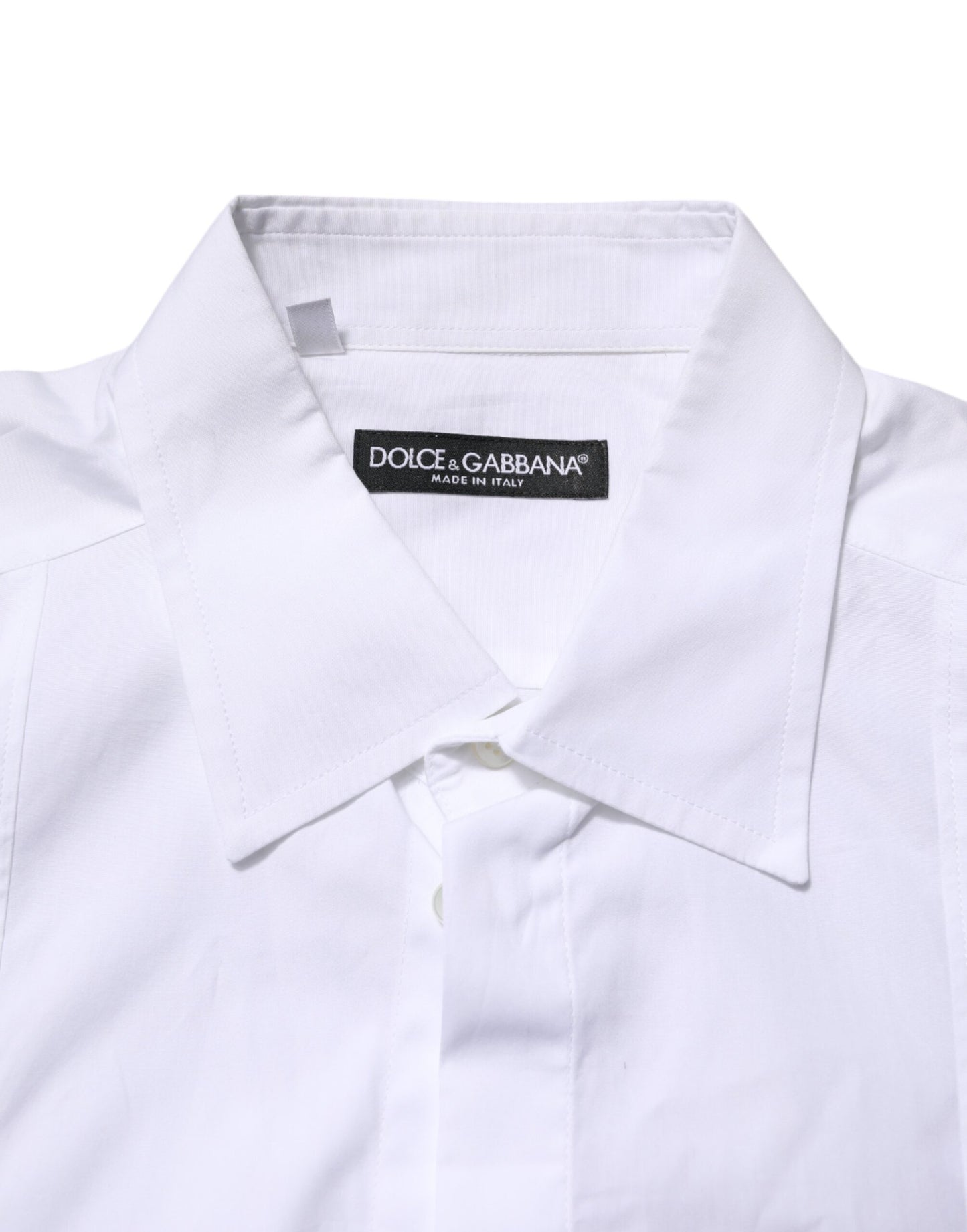 Dolce &amp; Gabbana White Poplin Cotton Formal Men Dress Shirt