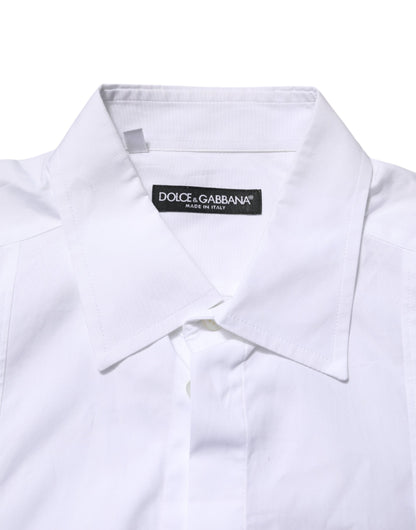 Dolce &amp; Gabbana White Poplin Cotton Formal Men Dress Shirt