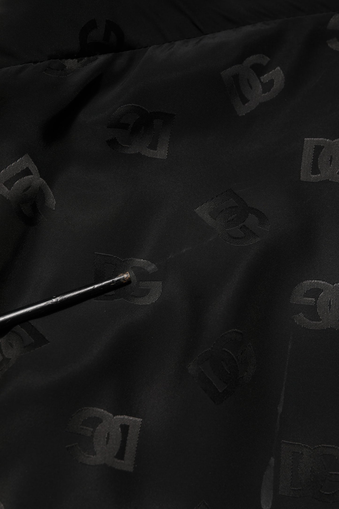 Dolce &amp; Gabbana Black Polyester Logo Monogram Coat Jacket