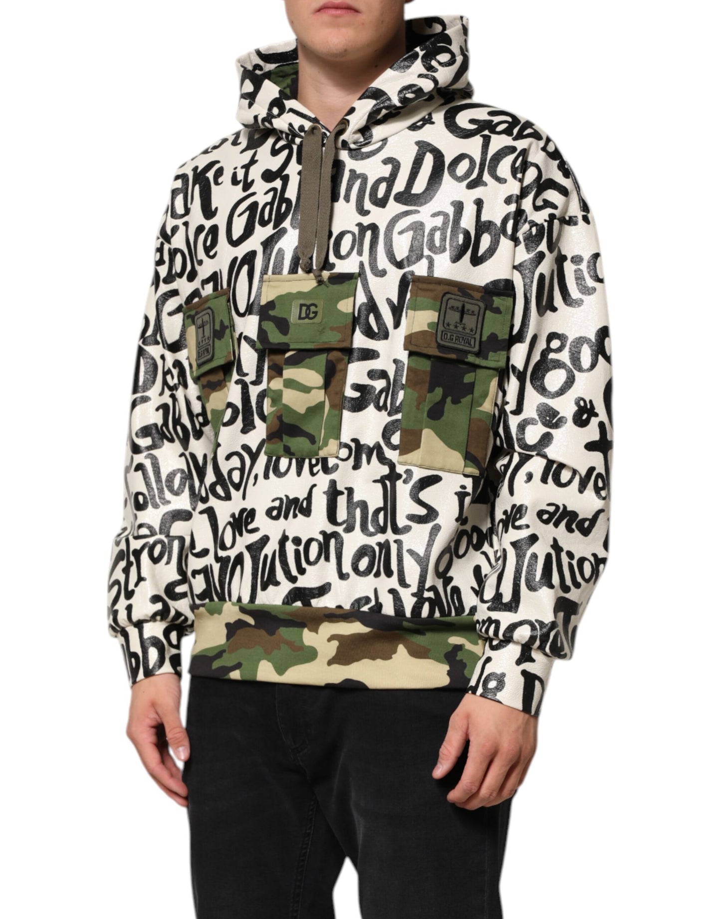 Dolce &amp; Gabbana Multicolor Hooded DGMania Sweatshirt Sweater