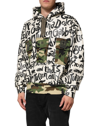 Dolce &amp; Gabbana Multicolor Hooded DGMania Sweatshirt Sweater