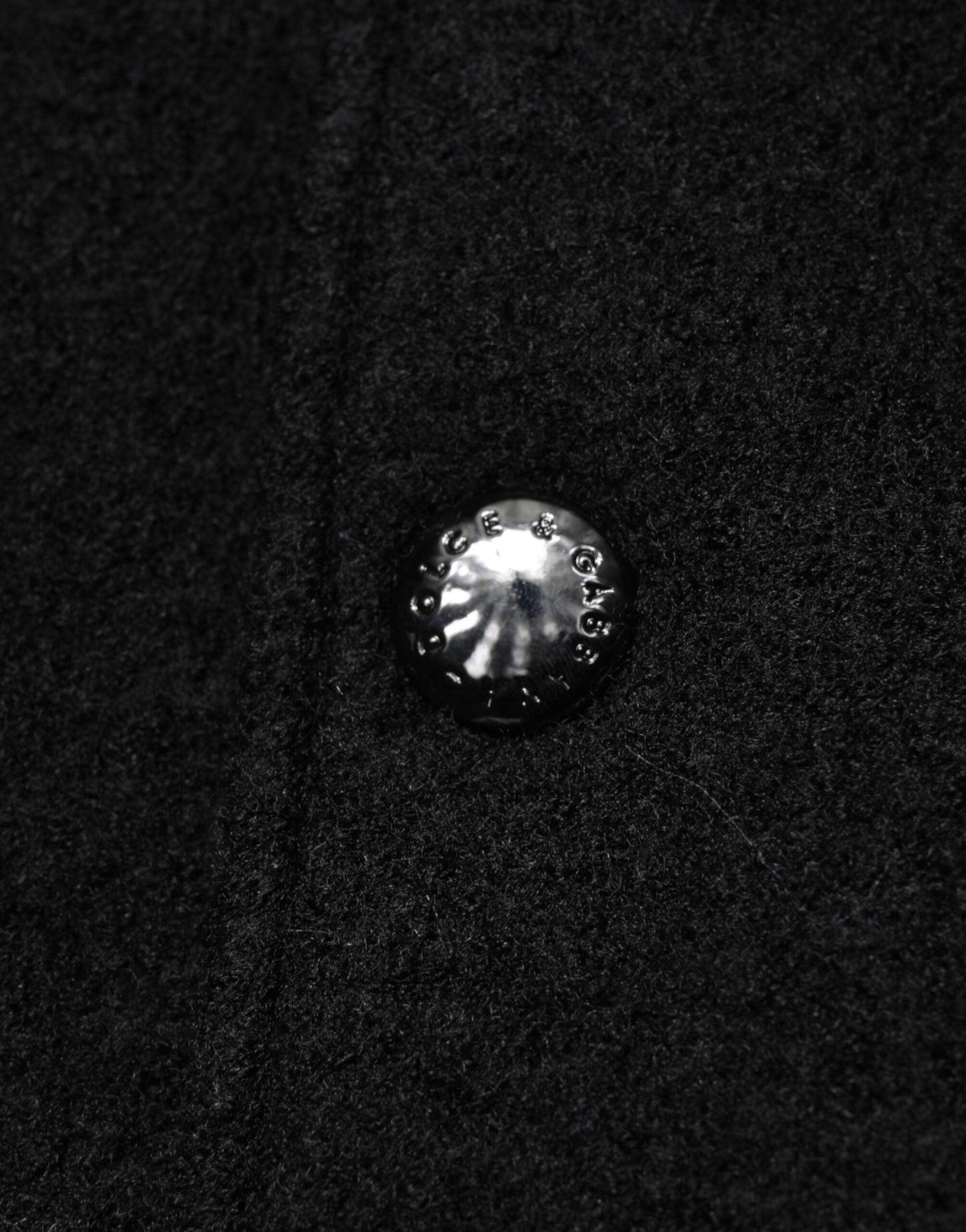 Dolce & Gabbana Black Wool Logo Plaque Bomber Jacket by Dolce & Gabbana