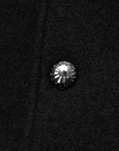 Dolce & Gabbana Black Wool Logo Plaque Bomber Jacket by Dolce & Gabbana