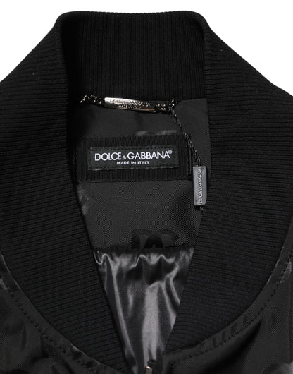 Dolce &amp; Gabbana Black Cargo Windbraker Logo Mania Jacket