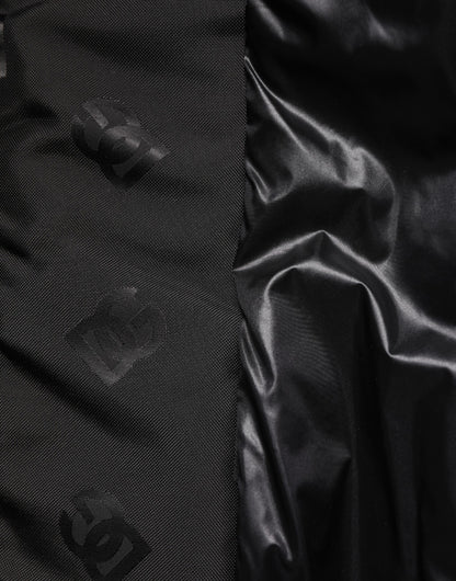 Dolce &amp; Gabbana Black Cargo Windbraker Logo Mania Jacket